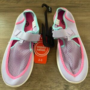 Wonder Nation Water Shoe Kids Girls 2/3 Summer Water Park Beach Waterproof Shoes